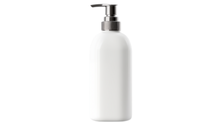White Pump Bottle Mockup Clean Product Display