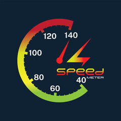 Speedometer logo design, car speed logo design, Fast and Speed logo, performance logo, Speedometer dial symbol, auto speedometer, the speed of a vehicle. RPM with vector illustration.   