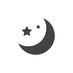night mode icon simple filled symbol vector