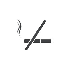no smoking icon simple filled symbol vector