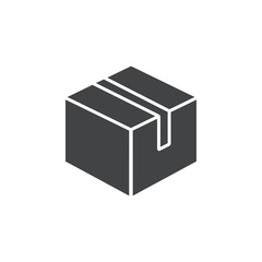 parcel icon simple filled symbol vector