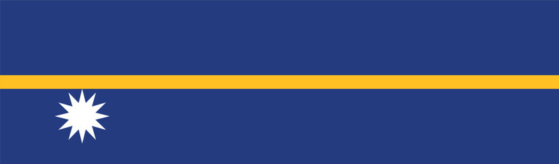 Flag of Nauru. Nauru flag. Nauru long banner flag digital vector illustration