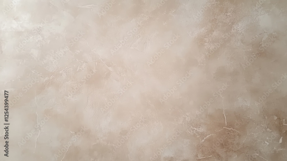 Poster decorative taupe venetian plaster wall background with subtle texture and soft light for interior de
