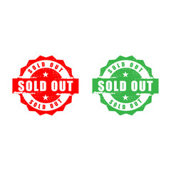 Sold out sign label stamp, Sold out square grunge sign