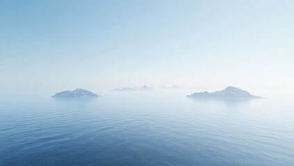 Misty Islands in a Tranquil Sea