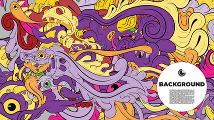 Beautifully designed colorful abstract vector background featuring fractal shapes, perfect for poster, banner, and fabric print applications.