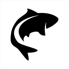 Fish logo design, vector, silhouette, illustration, fishing, water, sea, ocean, food, seafood, animal, graphic, shape, sign, wildlife, food, seafood
