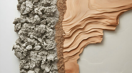 Abstract Clay and Wood Texture