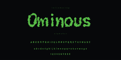 Ominous Haunted Spooky Ghost Halloween Font Alphabet 