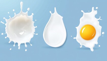 Milk Splashes with Egg Yolk