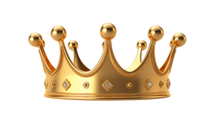 Royal Gold Crown with Diamonds Luxury Concept