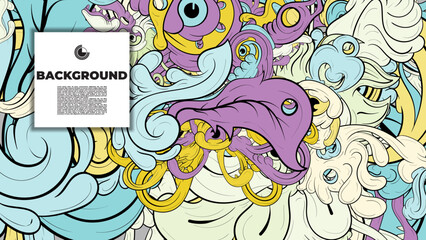 Dynamic vector wallpaper with colorful fractal patterns and layouts, perfect for your poster, banner, and fabric print needs.