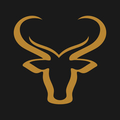 Buffalo Head Horn Logo Design, Cow Horn Logo, Horn Vector, Silhouette, Ilaustration, Animal Husbandry, Agriculture, Animal, Symbol, Wild, Background, Abstract, Silhouette, Isolated, Horned, Wildlife, 