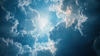 Dramatic Cloudscape With Sunlight