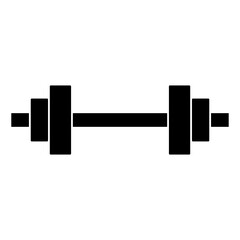 Dumbbell icon vector, simple flat black trendy style illustration for web and app..eps