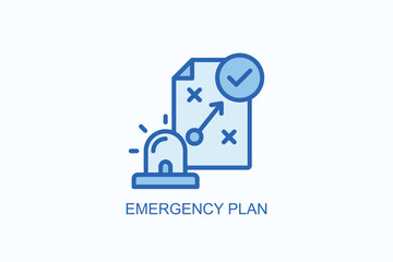 Emergency Plan Icon Or Logo Isolated Illustration