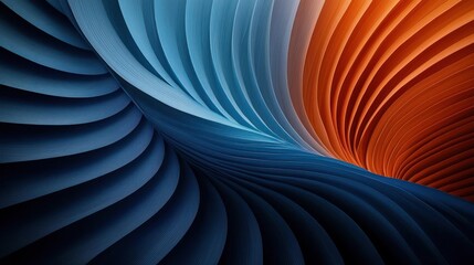Abstract Geometric Design With Blue And Orange Colors