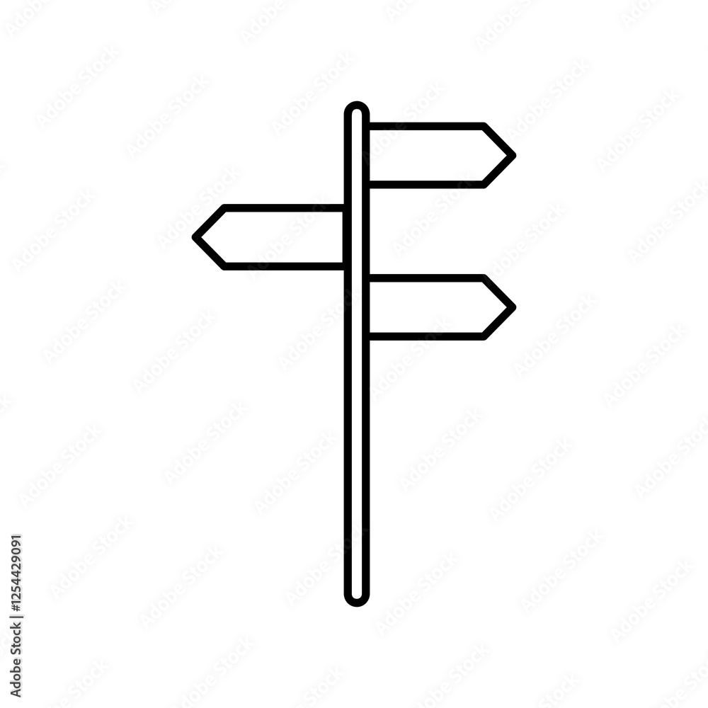 Poster signboard, directions icon.vector simple linear illustration for web and app..eps