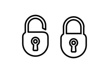 Lock icon Protection secure vector sign. Security and privacy symbol. Shield Data Security Line Icons Editable Stroke Shield Data Security icon isolated illustration.