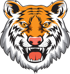 Tiger face icon vector illustrator
