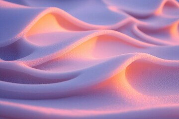 Soft, flowing fabric draped elegantly, illuminated by warm, ambient light, creating a serene atmosphere