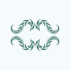 tropical leave frame decoration art vector