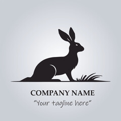rabbit icon logo company vector image illustration