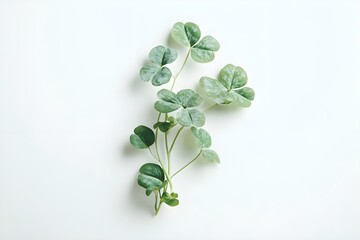 Obraz premium four leaf clover isolated, white background