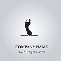 abstract vector logo of foot human