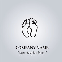 abstract vector logo of foot human