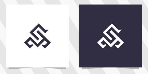 Obraz premium letter ms sm logo design