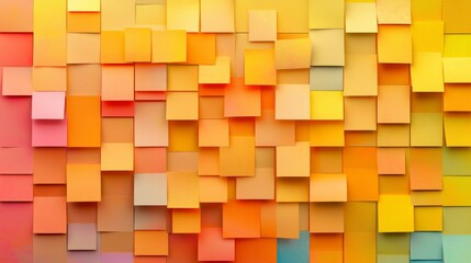 Orange Red Yellow Brown Symmetry Triangle Post-it Note