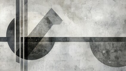 Cool gray backdrop with simple geometric lines and shapes, subtle design.