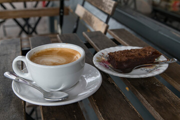 Coffee brownie outside