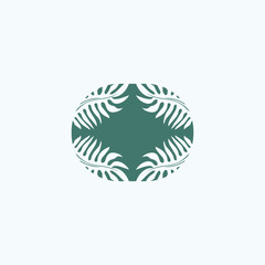 tropical leave frame decoration art vector