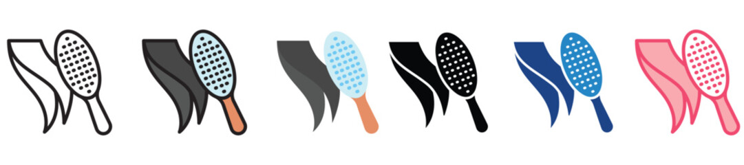 Hair Comb multi-style color icon, mini or small illustration, use for UI, UX, app and web development, digital or print. for health, beauty, personal care, body treatment.