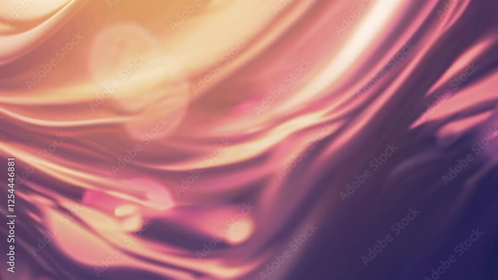 Poster Abstract pink and purple flowing pattern with light bokeh effects, soft and dreamy backdrop. Art and design concept