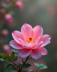 image d'une fleur de lotus rose qui &eacute;clos dans un point d'eau 