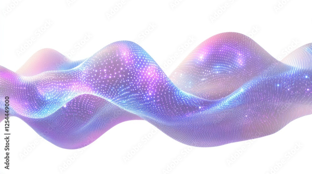 Poster futuristic digital wave design representing technology and big data in a vibrant vivid color scheme 