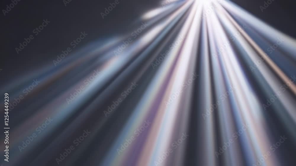 Poster Rays of light creating an ethereal abstract pattern on a dark background. Mystical illumination and spiritual concept