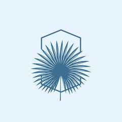 Obraz premium tropical leave frame decoration vector art