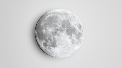 Naklejka premium Full moon, celestial body, space, night sky, photo, wallpaper, high resolution, astronomy, possible use for education or science