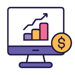 Digital Business Growth Icon