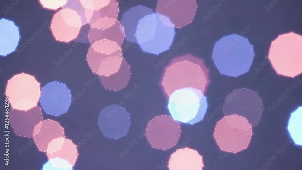 Poster bokeh lights in pink and blue with a soft blurred effect, abstract background. festive and dreamy at