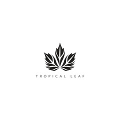 tropical leave frame decoration vector art
