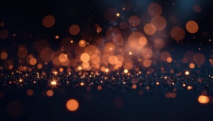 Glittering starfield with sparkler and Bokeh effect on black background, bokeh, black, glitter
