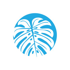 tropical leave frame decoration vector art