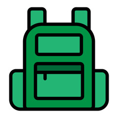 Backpack Vector Filled Icon Design