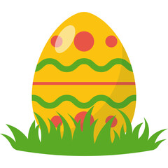 Easter Egg in Grass Illustration
