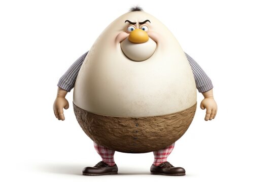 King humpty dumpty cartoon produce eggcup.